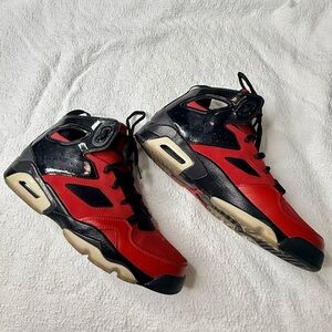 Jordan FLTCLB ‘91 Men’s Red and Black Athletic Sneakers Pre-Owned Size 8.5